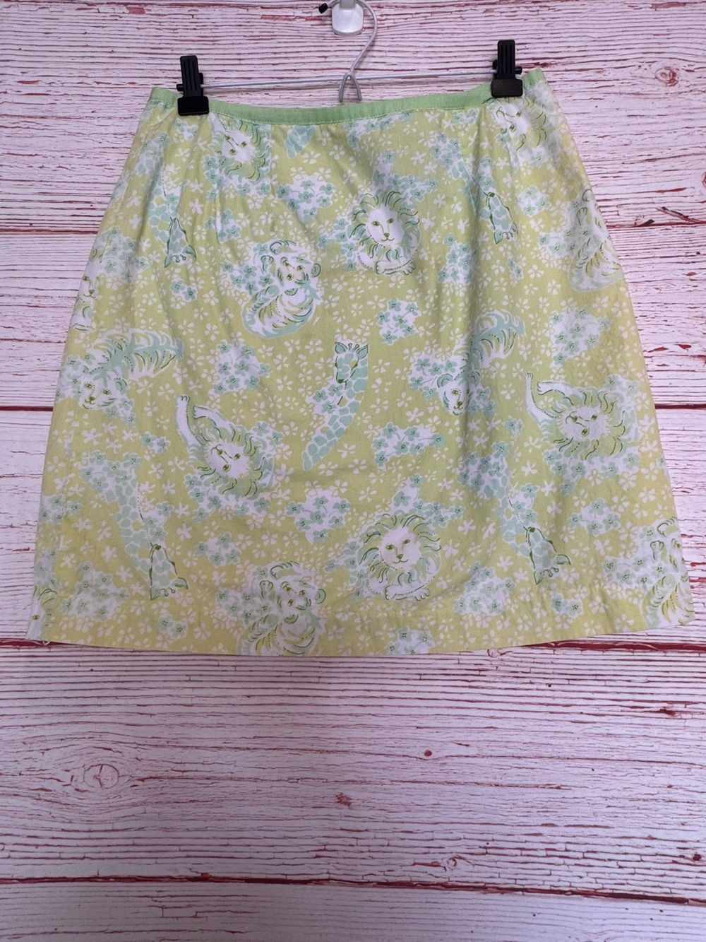 Lilly Pulitzer Vintage White Label Skirt in Zoobilee Sz 10